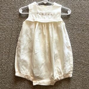 Tartine et Chocolate Cream Embroidered Romper